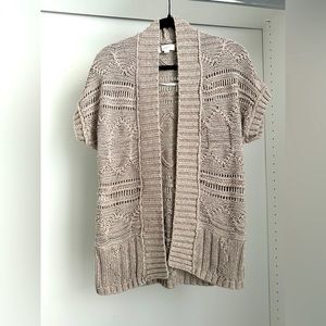 LOFT short sleeve sweater cardigan